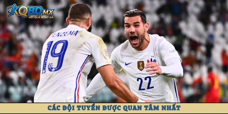 Các đội tuyển được quan tâm nhất