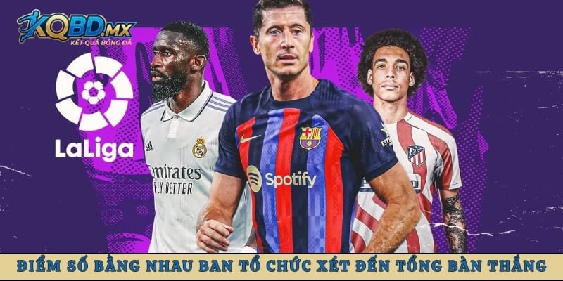 Điểm số bằng nhau ban tổ chức xét đến tổng bàn thắng
