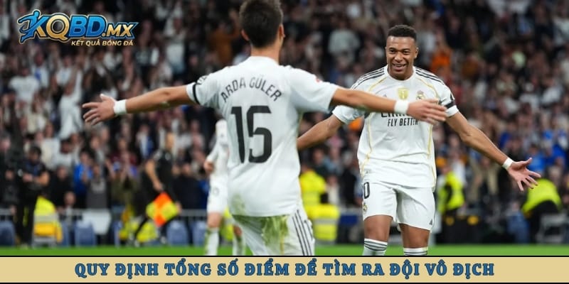 Quy định tổng số điểm để tìm ra đội vô địch
