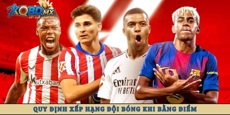 Quy định xếp hạng đội bóng khi bằng điểm