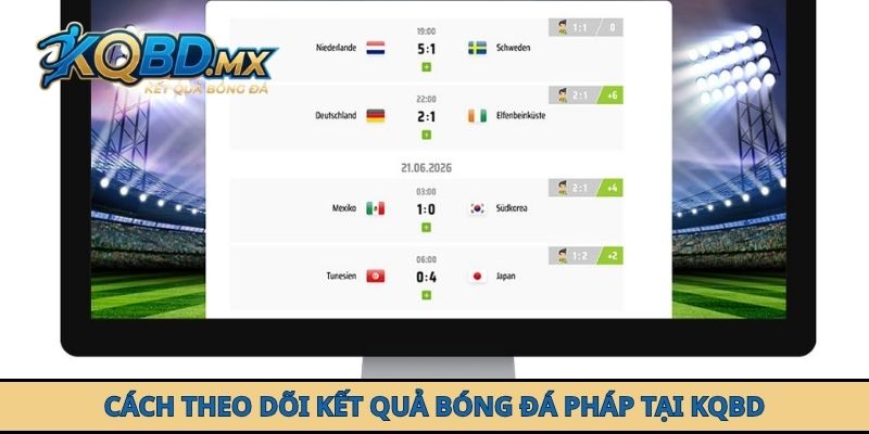 Cách theo dõi kết quả bóng đá Pháp tại KQBD